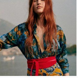 Sézane x Inoui Editions Chemise Max Shirt in FONTAINEBLEAU BLEU